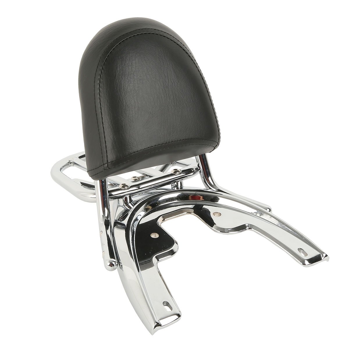 Rückenlehne Sissy Bar Gepäckträger Chrom Metall & Leder für Harley V-Rod VRSCSE 2005 VRSCA VRSCB VRSCD 2002-2006