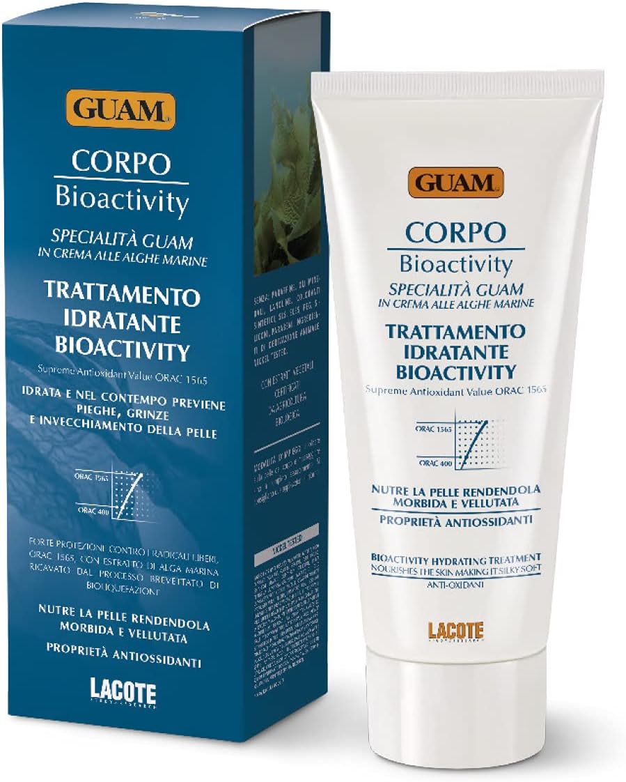 GuamBody Cream Bioactivity Moisturising and Nourishing, Creamy Treatment that Moisturises and Prevents Wrinkles, Wrinkles and Skin Ageing, Made in Italy, 200 ml Pack