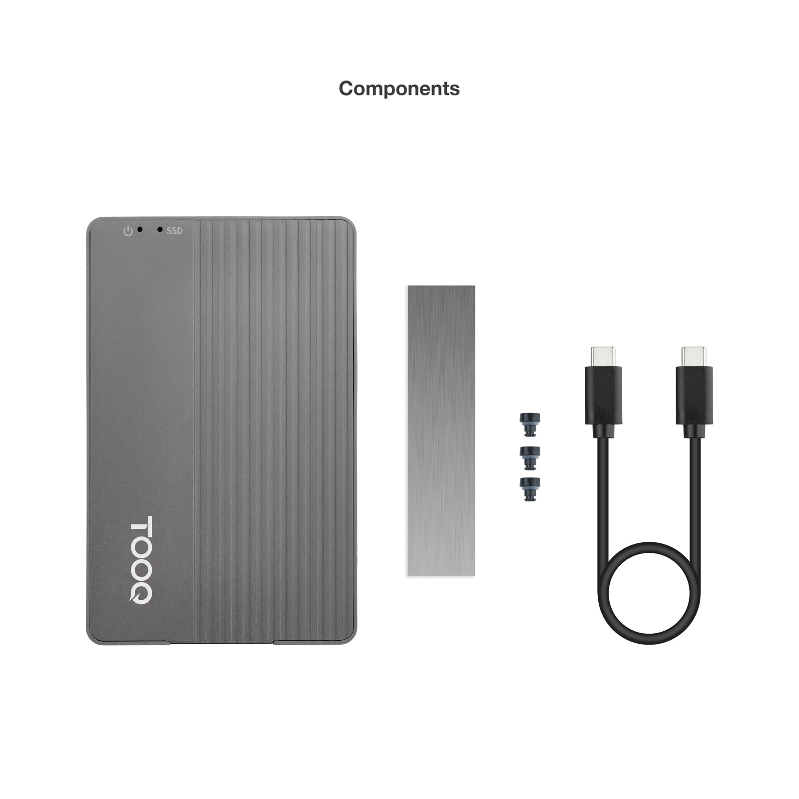 TOOQ TQE-2242G obudowa zewnętrzna do dysków SSD M.2 NVMe/SATA z koncentratorem 10 w 1, USB-C 3.2 Gen2, 2× USB-A 3.1 Gen2, USB-A 2.0, HDMI 2.0, RJ45 Gigabit, czytnikiem SD/TF, audio 3,5 mm i ładowaniem