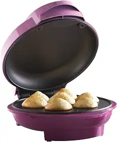 Brentwood Máquina de fazer mini cupcake antiaderente, 7, rosa