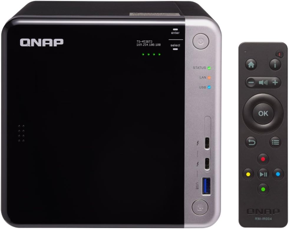 QNAP TS-453BT3 NAS 4ベイ 【 Mac 向け 】 Thunderbolt 搭載 10GbE拡張カード 付属 クワッ