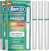 Vista 1 de QuitGo Inhalador sin humo de punta suave sin vapor, 100% natural, sin nicotina para reemplazo de hábitos de apoyo oral cuando quieres dejar de fumar