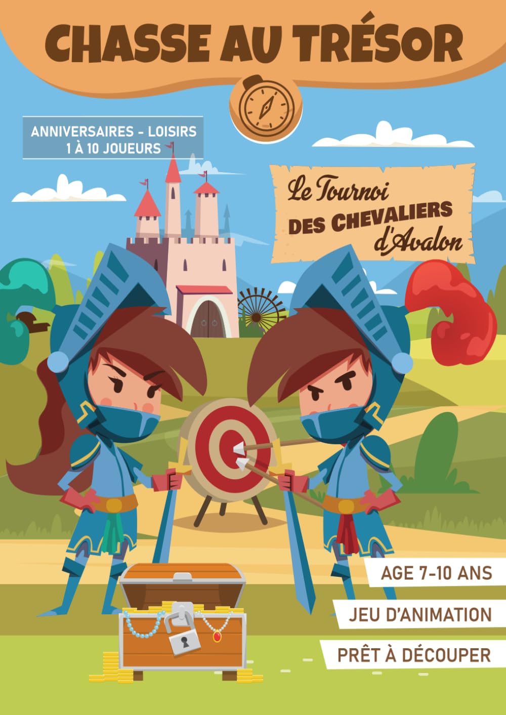 Chasse au Trésor Chevaliers (7 à 10 ans) | Livre-jeu à Découper pour un Anniversaire à Thème ou une Activité en Famille: Jeu d'Animation Clé en Main !