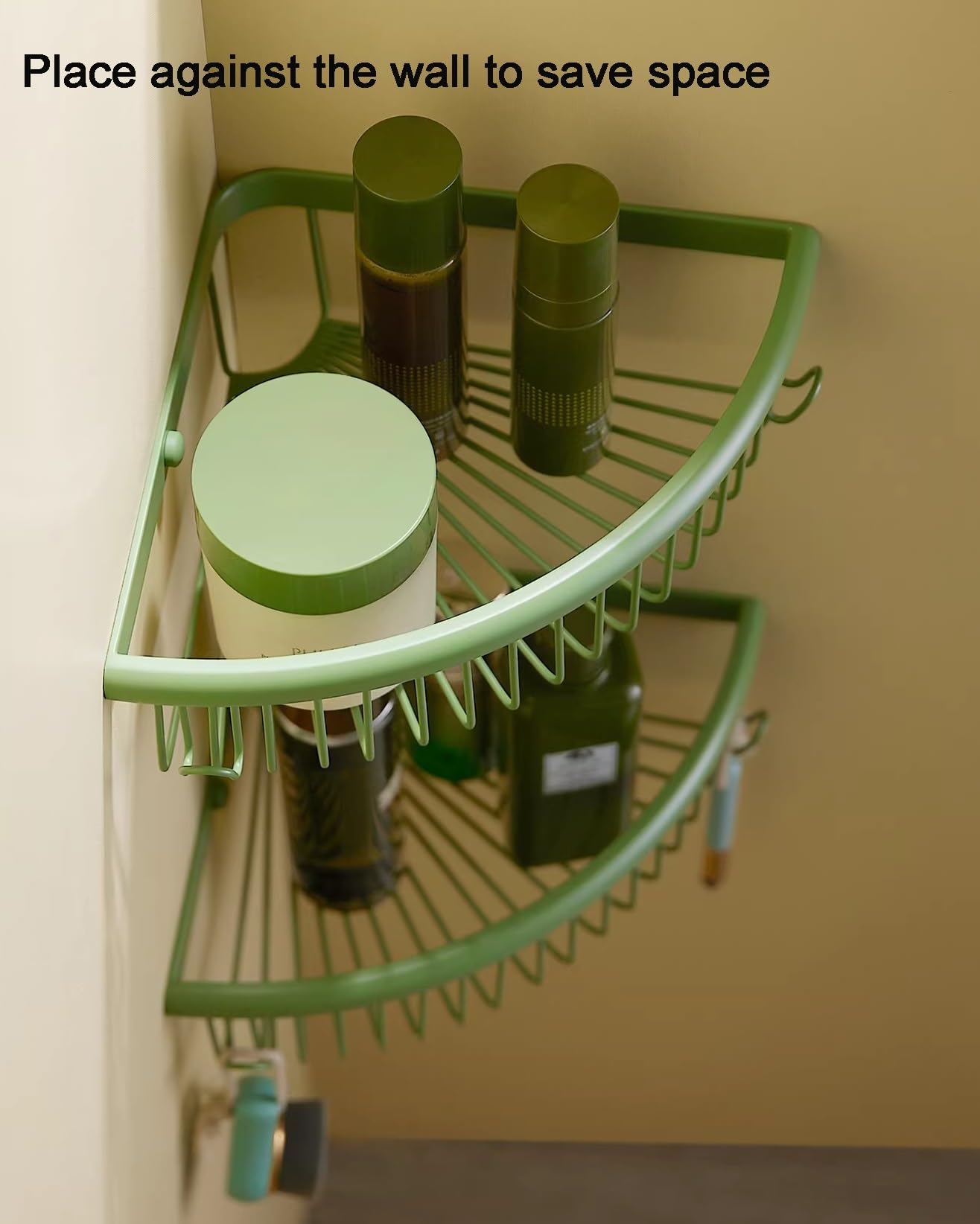 Estante Ducha Esquina Rinconera, Estante Ducha Sin Taladrar, Organizador Baño Con Gancho, Para Ducha, Cocina, Baño(29.5 * 8 * 2)