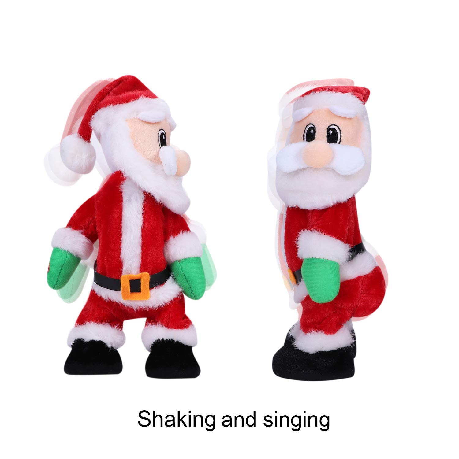 XINCHIA Singing and Dancing Christmas Santa Claus Figure Twisted Hip Twerking Singing Novelty Decoration Electric Musical Xmas Santa Claus Ornament Christmas Standing Figure for Tabletop Decoration - Image 2