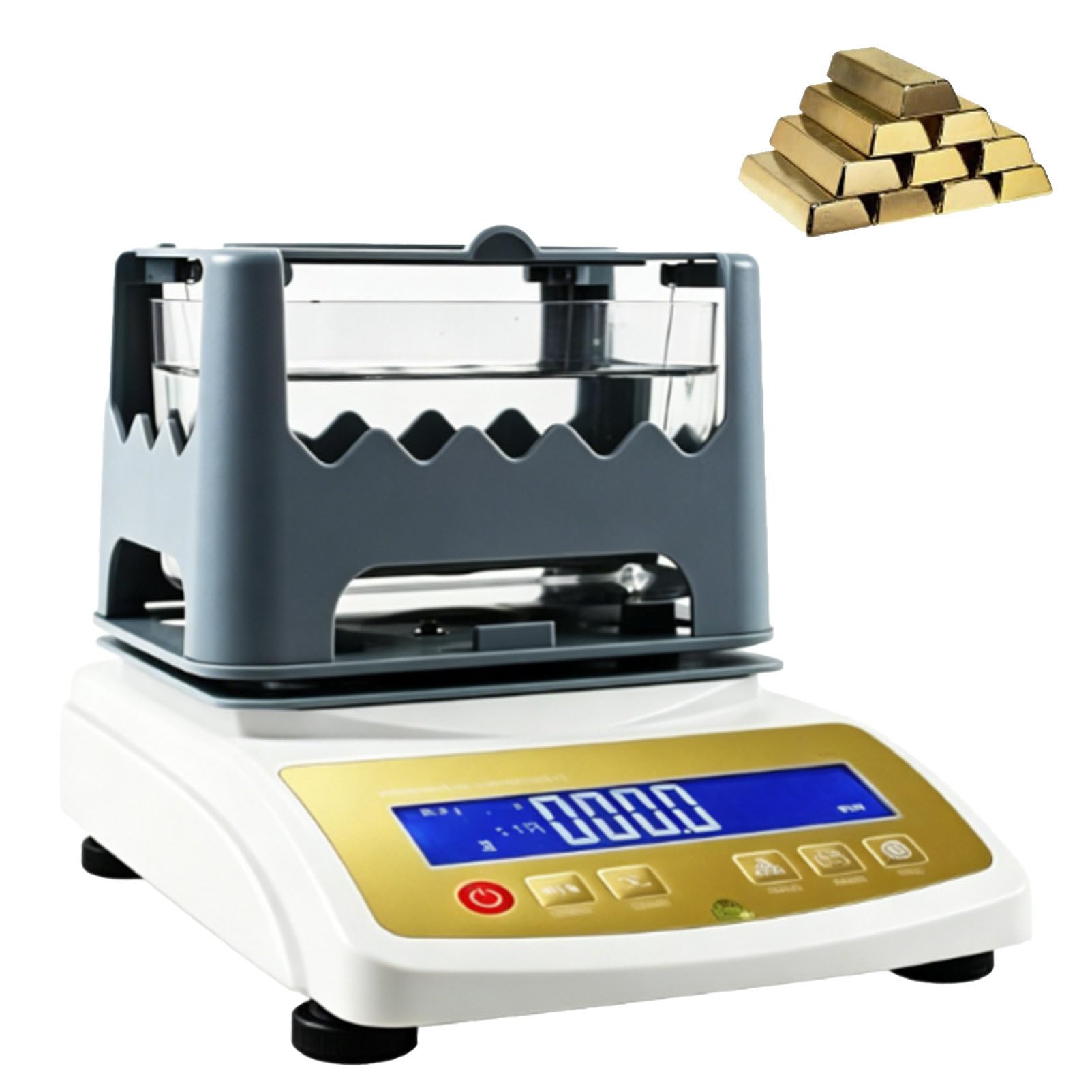 Pvxa Electronic Densimeter & Gold Purity Tester, Gold Purity Content Detector, Accurate Density Meter & Solid Densimeter, for Gold, Silver, Platinum 1200K
