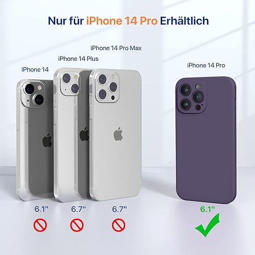 Miniatura 983 de Miracase - Funda diseñada para iPhone 11 con protector de pantalla, funda de goma de silicona líquida, protección total contra caídas y a prueba