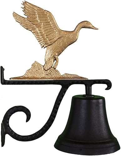 Montague Metal Products Campana fundida con pato dorado