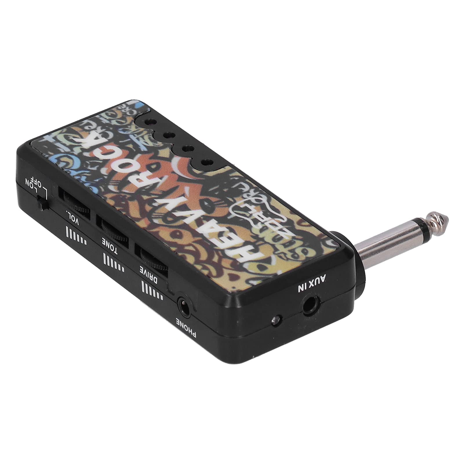 Amplificador de Auriculares para bajo de Guitarra Eléctrica con Carga USB, Indicador de Alimentación LED, Ajuste de Distorsión, Diseño Compacto para una Fácil Portabilidad