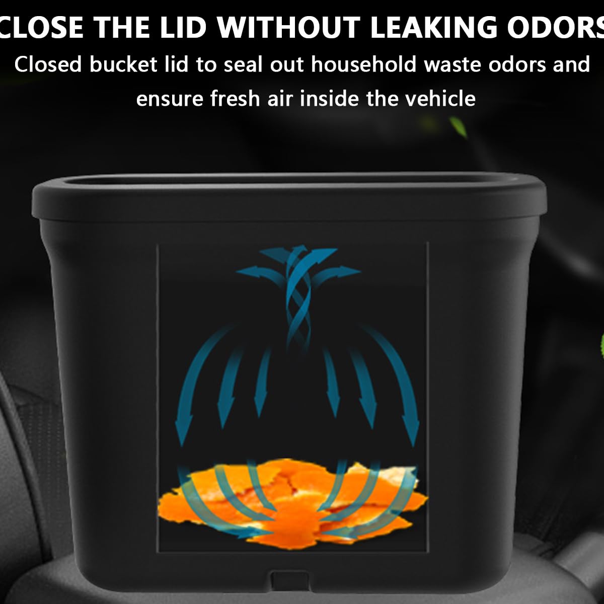 Cubo De Basura Para Coche Con Tapa - Mini Contenedor Impermeable Con Bolsas
