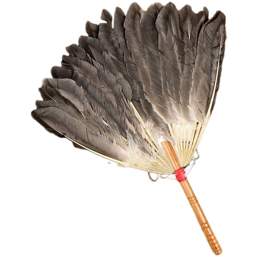 Baokuan Style1 Vintage Feather Fan Chinese Style Hand Fans Zhuge Feather Handheld Fan Wedding Party Dance Fan Photograph Props Decorations