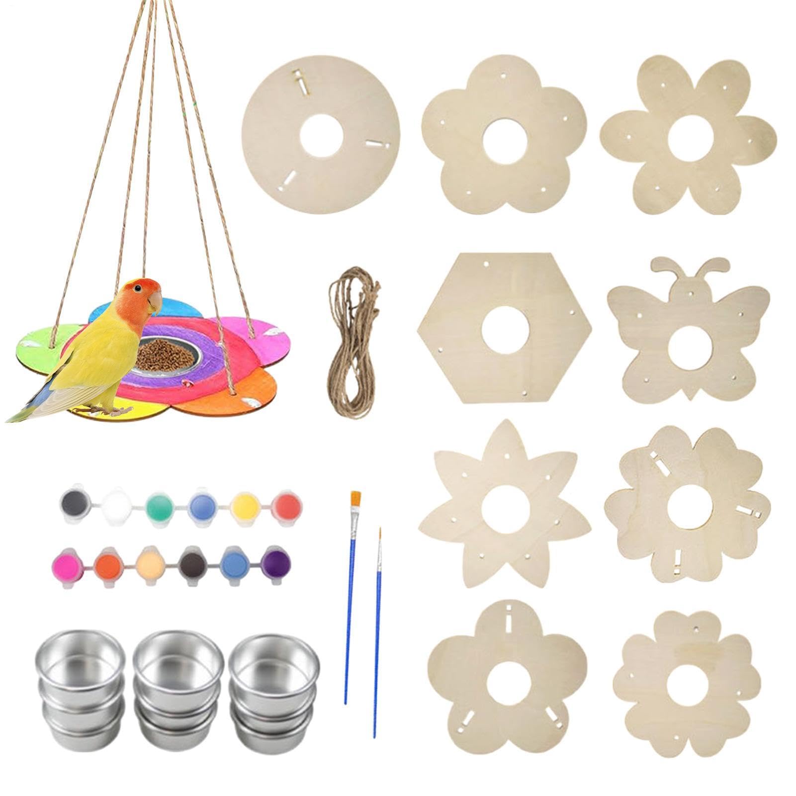 Mangeoire à oiseaux bricolage kit DIY loisir créatif bois extérieur - 8