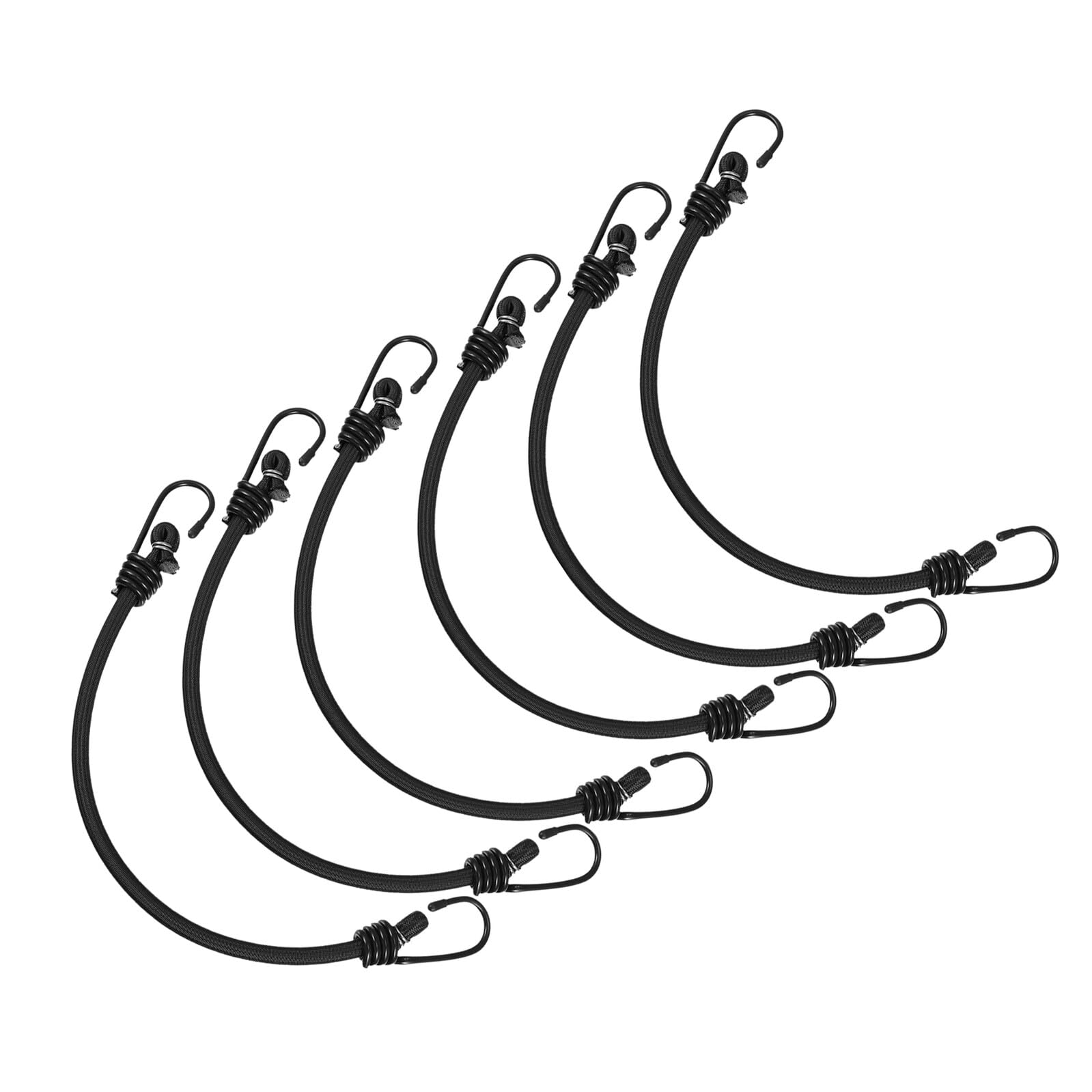 VILLCASE 6 Pezzi Corde Elastiche con Ganci per Veicoli a Due Ruote Cinghie di Fissaggio Luggage Resistente Intemperie Facili da Usare e Leggere per Campeggio e Viaggi Outdoor