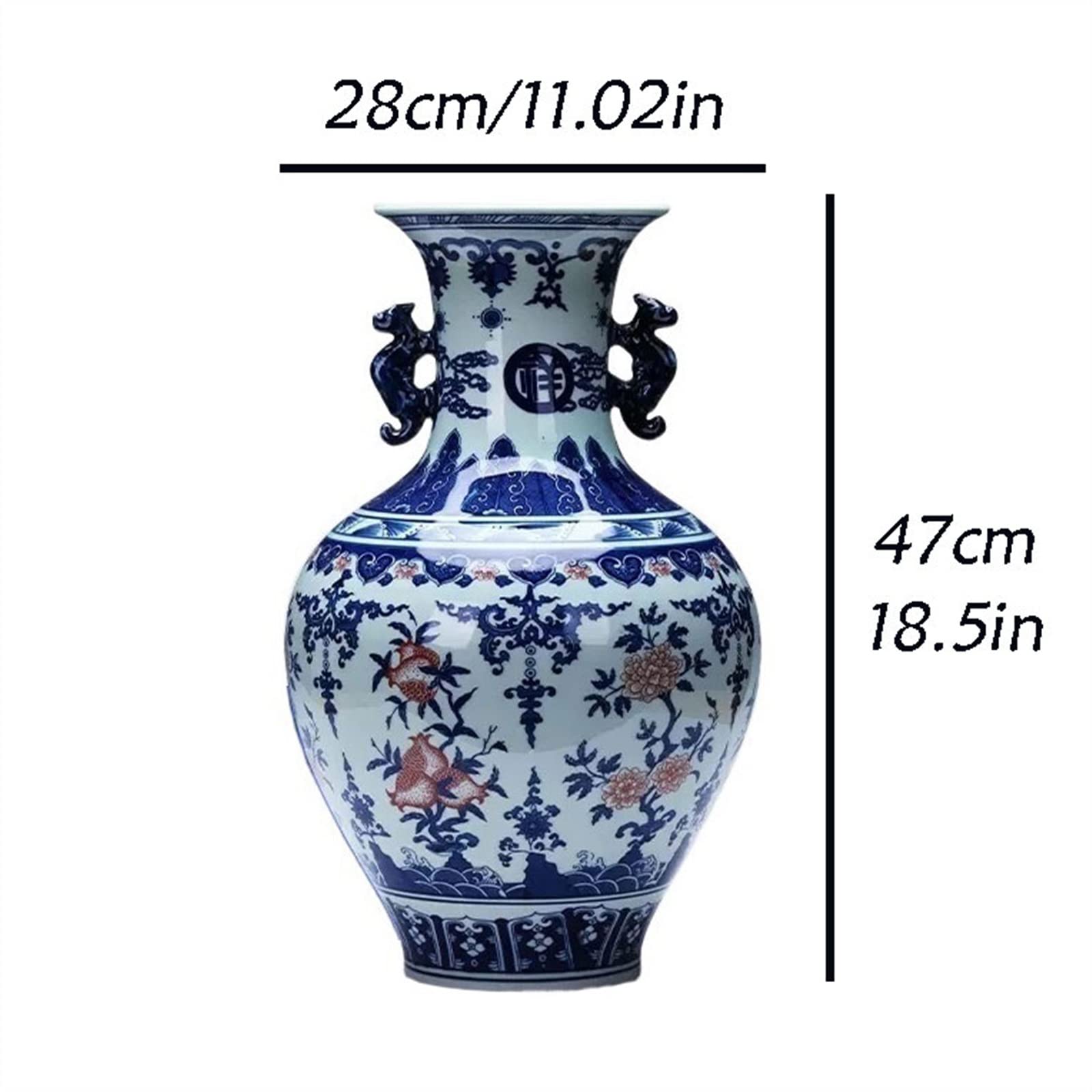 Wazon Chińskie niebiesko-białe ozdoby porcelanowe Antyczne dekoracje wnętrz Rękodzieło Wykwintny wazon Wazony na Kwiaty