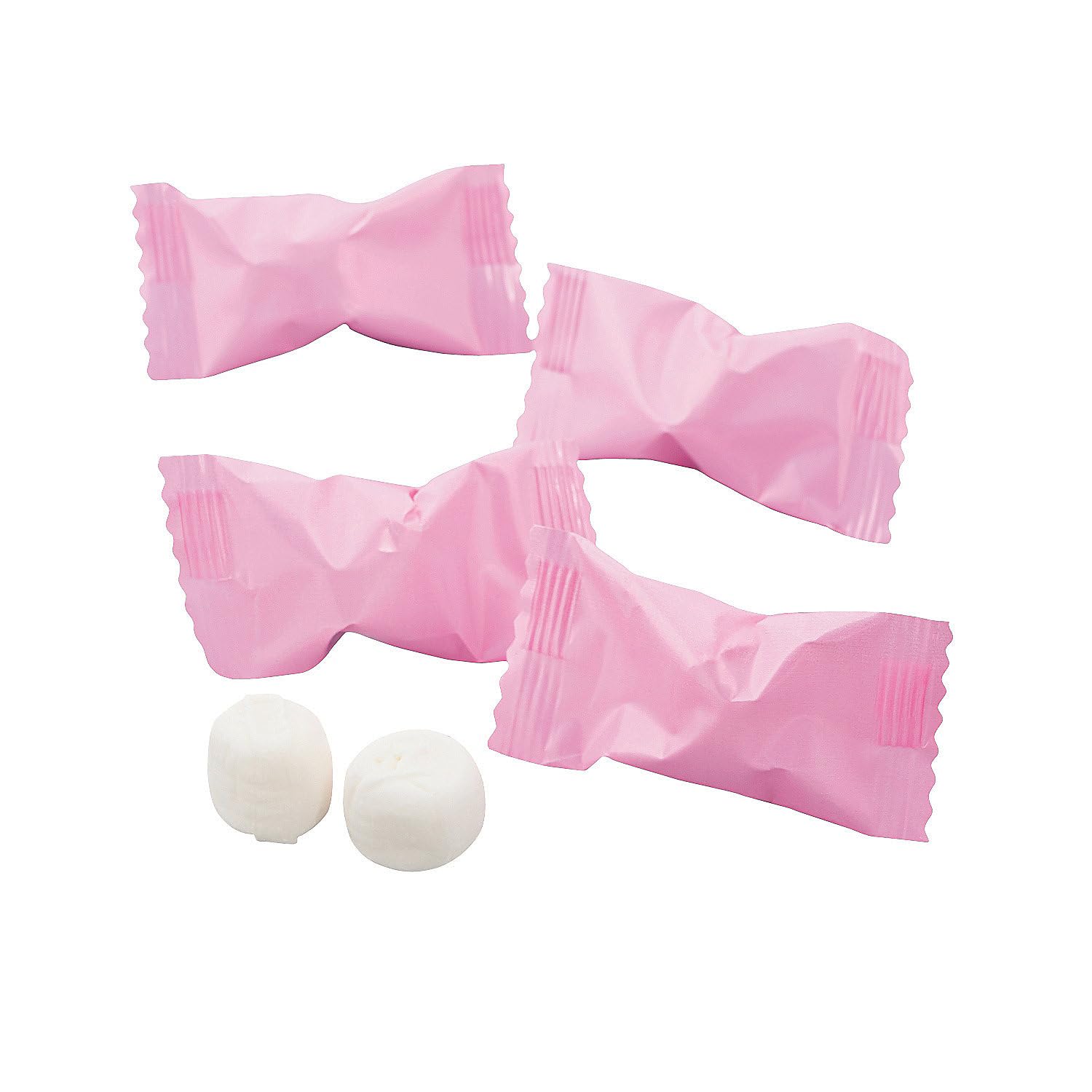 Classic Buttermint Candy (bulk set of 104 individually wrapped mints) Great for Parties, Weddings, Grand Events and Businesses, Pink