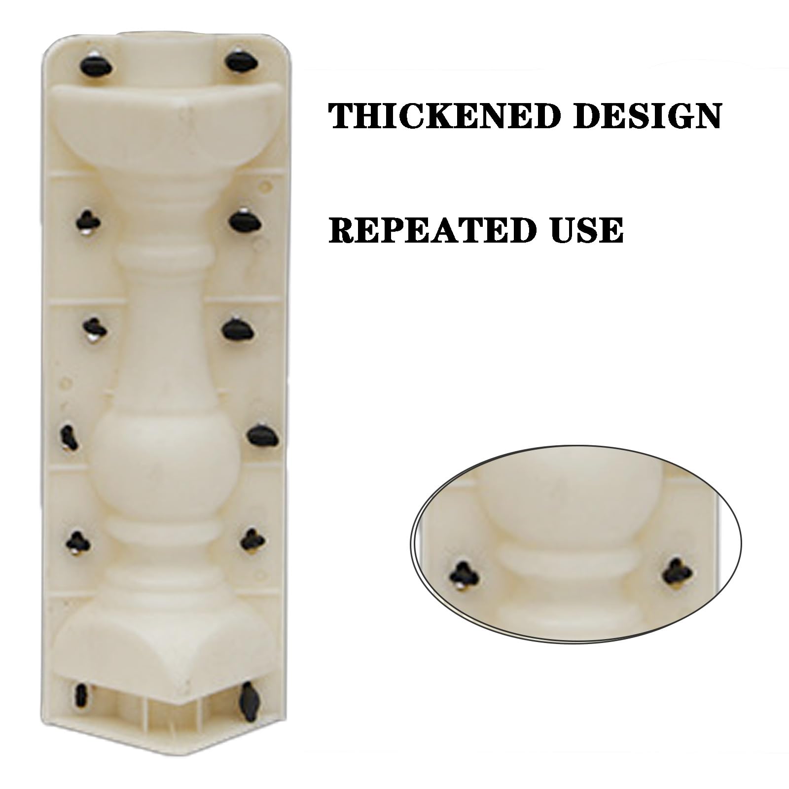 Molde de hormigón para balcón, barandilla de columna romana, hormigón, yeso, cemento, balaustradas, para decoración del hogar y el jardín (estilo 4)