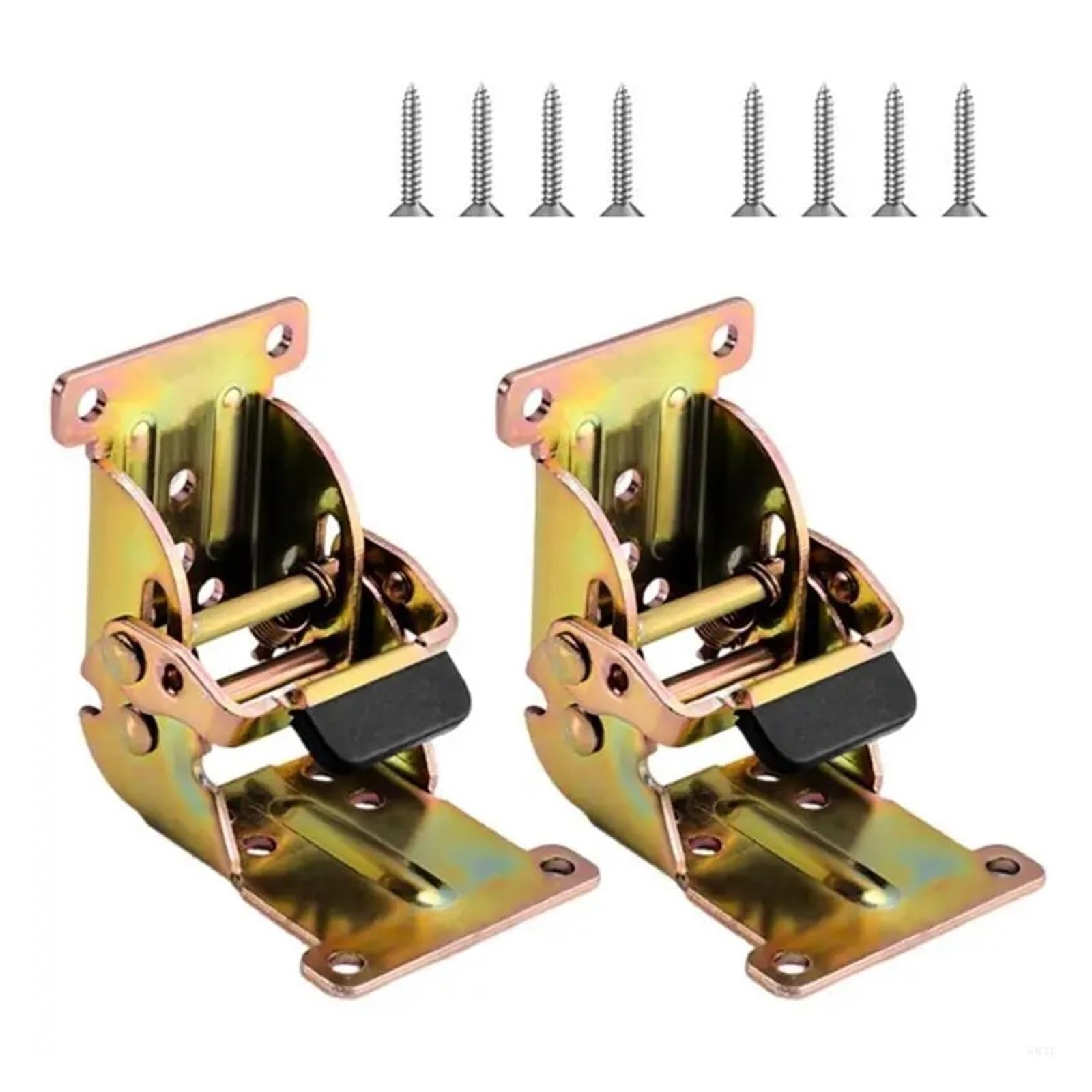Folding Table Leg Bracket 5pc Sturdy Iron Concealed Hinges Portable Accessory Locking Designs(Colorful Color)