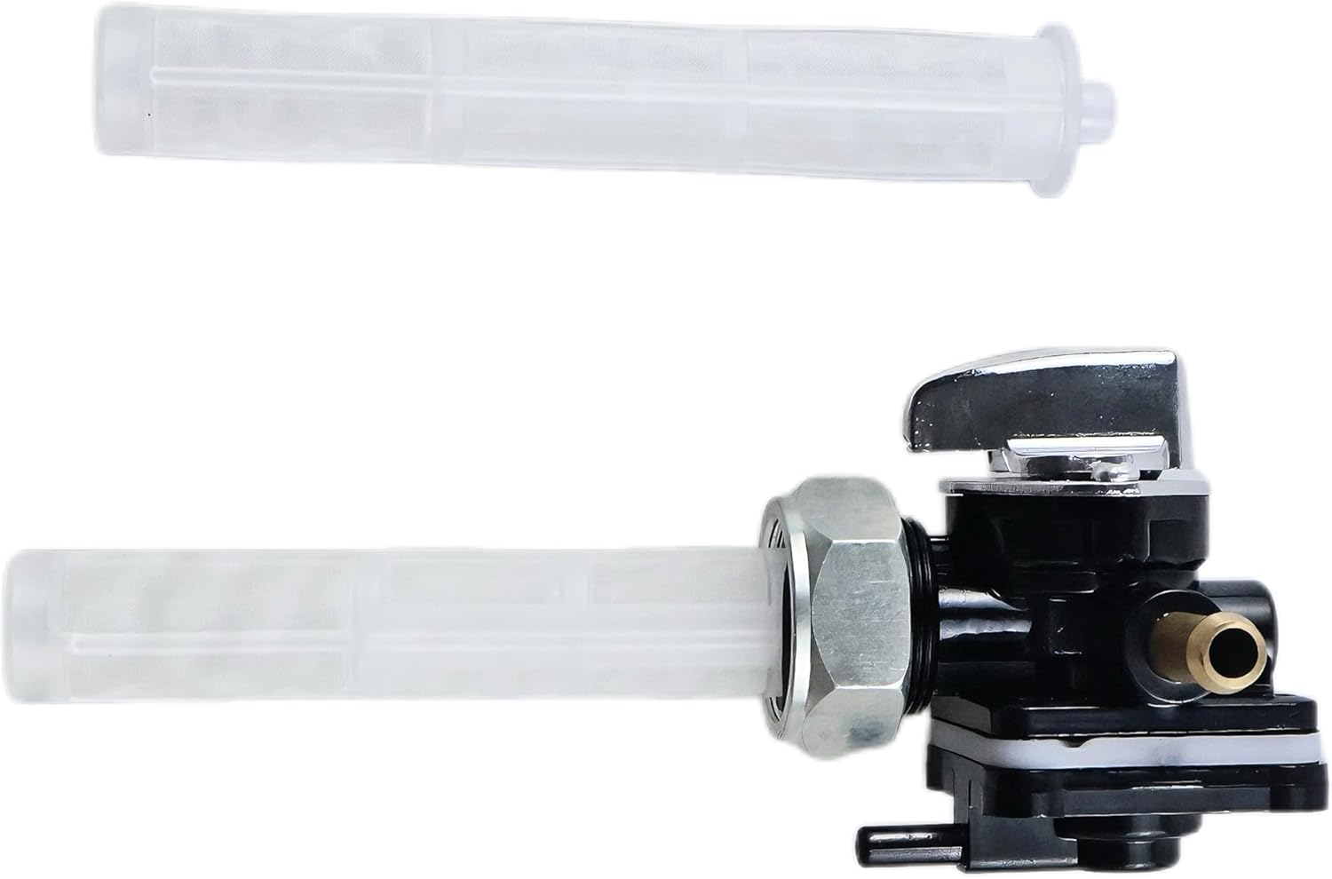 Fuel Valve Petcock 61338-02 Compatible for Harley Davidson FLSTF FXDL FLHT FLST FXSTB FLHR FXST 2002-2006 VACUUM SYSTEM Petcock 22mm Left Exit