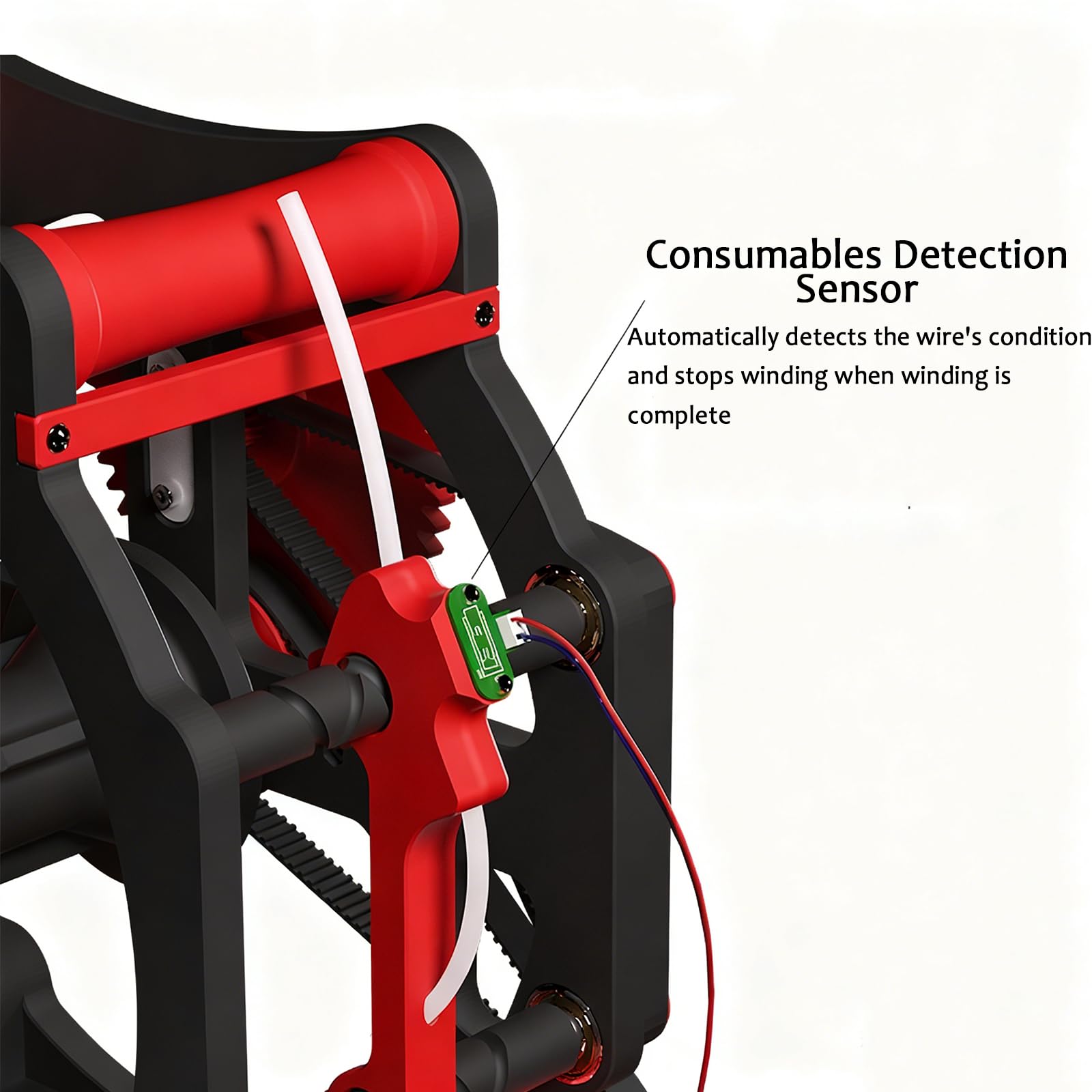 Bobina eléctrica Rebobinador de filamento para impresora 3D, capacidad de bobina de 1 kg, arranque inteligente, velocidad ajustable, sin enredos, para soldadores de impresión