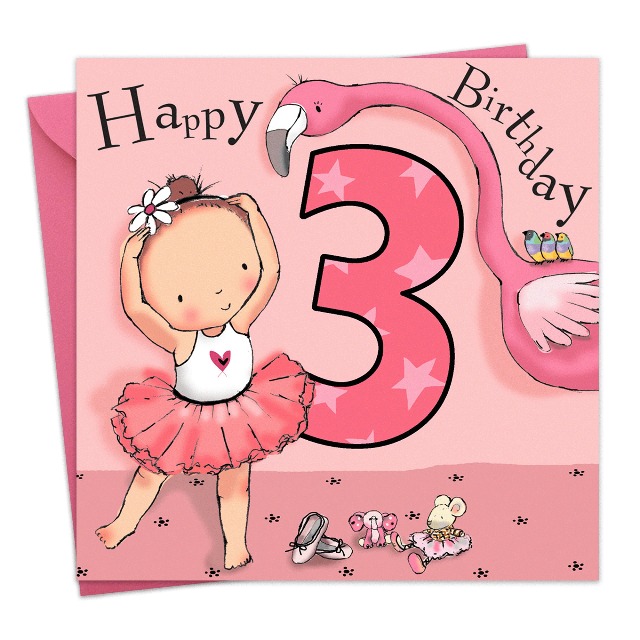 Granddaughter 3rd Birthday Personalised Ballerina Card, Granddaughter Third Birthday Card, Granddaughter Is 3 Card, Glitter Effect Three - Ireland - View #9