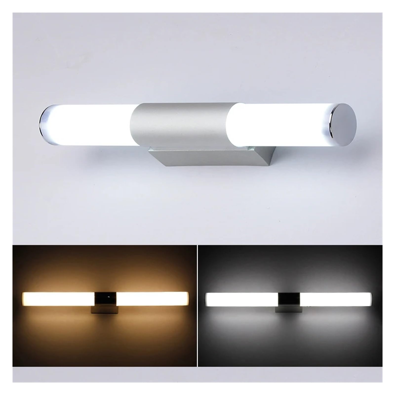 Moderne lampade da parete a LED, luci a specchio for il trucco a LED, strisce lunghe super luminose, decorazioni for interni for bagno, camera da letto Flessibile(Cold White,40CM)