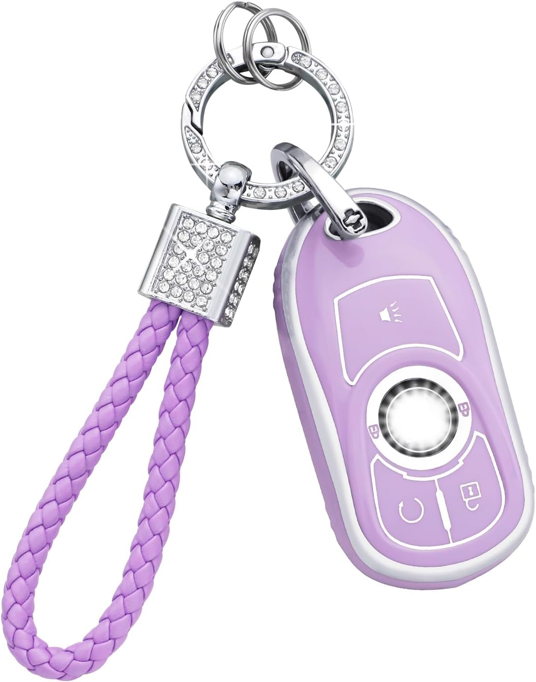 PIFOOG Key Fob Cover Fit for Buick Encore GX Envista Regal Sportback Pink 5 Button Car Keys Shell Case Bling Keychain Full Protector Covers Accessories Girly Women Cute TPU