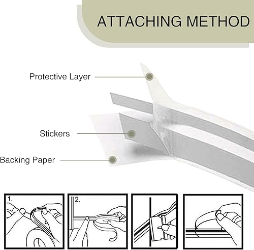 Miniatura 3 de 2 unidades de cinta adhesiva para carrocería de automóvil, 32.1 pies x 0.4 pulgadas, calcomanías decorativas impermeables para vehículos con