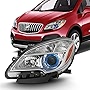 AKKON - For [Right Passenger Side] 2013 2014 2015 2016 Buick Encore Halogen Chrome Headlight