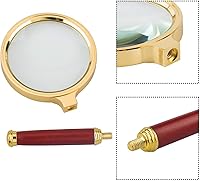Vista 8 de 10X Handheld Magnifier, Reading Magnifier Loupe Glasses 10X with Rosewood Handle for Book and Newspaper Reading, Insect and Hobby Observation
