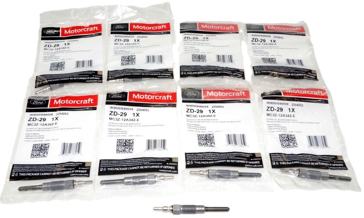 OEM Ford / Motorcraft Idi 7.3l DIESEL Glow Plug Zd-9- Zf2tz-12a342-a (Set of 8 Pcs)