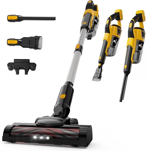 Miniatura 1 de 190W Brushless Cordless Vacuum Cleaner Compatible with DeWalt 20V Battery (Tool Only), 20KPa Portable 5-in-1 Lightweight Stick Handheld Vacuum with