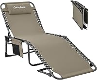 Vista 1 de KingCamp Folding Outdoor Chaise Lounge