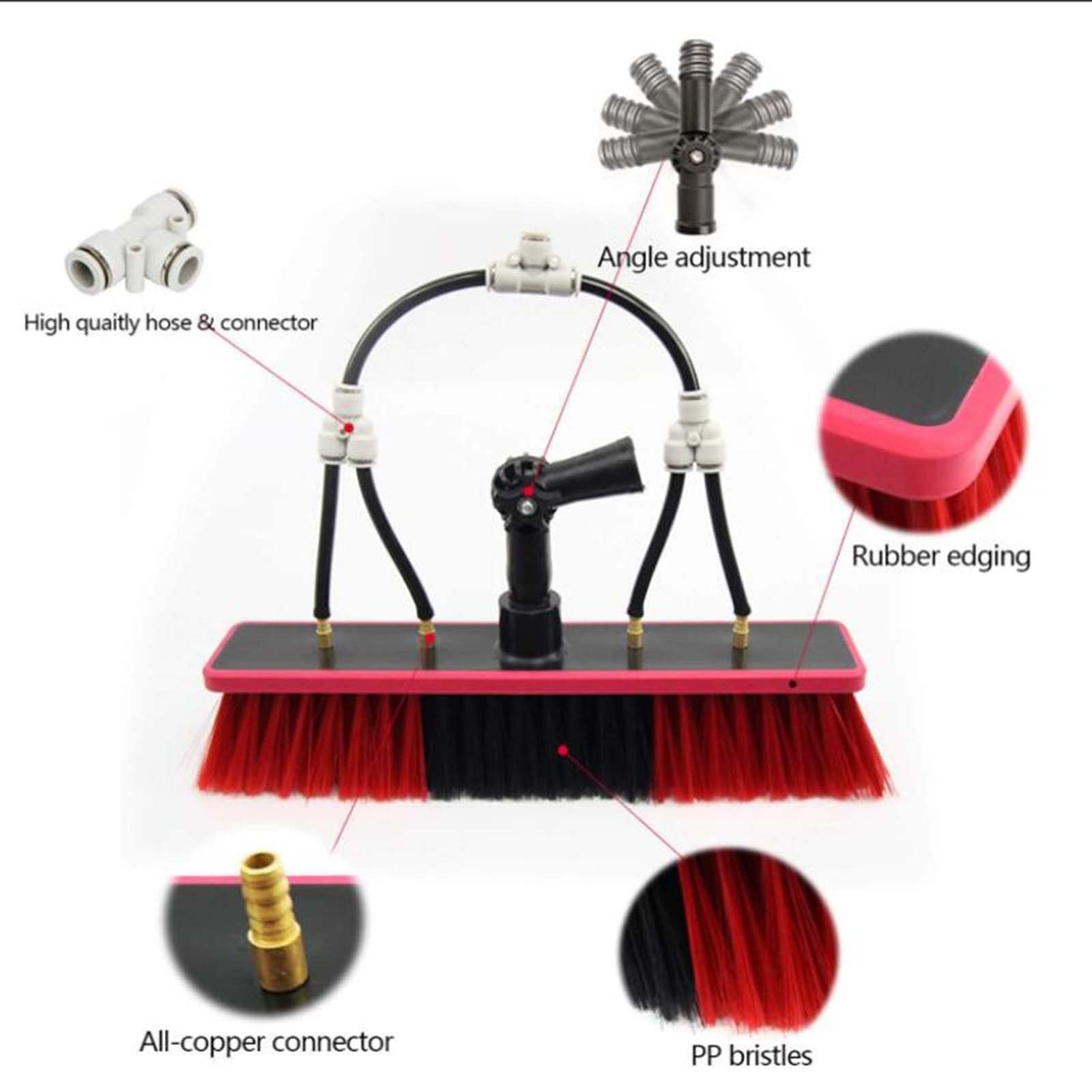 Pulizia Pannelli fotovoltaici Kit Pulizia Pannelli fotovoltaici Spazzola Pannelli fotovoltaici,lavavetri telescopico pulisci vetri,Kit Asta alimentata ad Acqua 4-12M Asta per Pulizia finestr