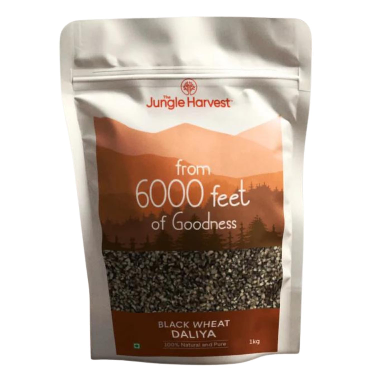 The Jungle Harvest Black Wheat Daliya 500g | Healthy Broken Wheat for Soups, Breakfast, Snacks & Balanced Diet