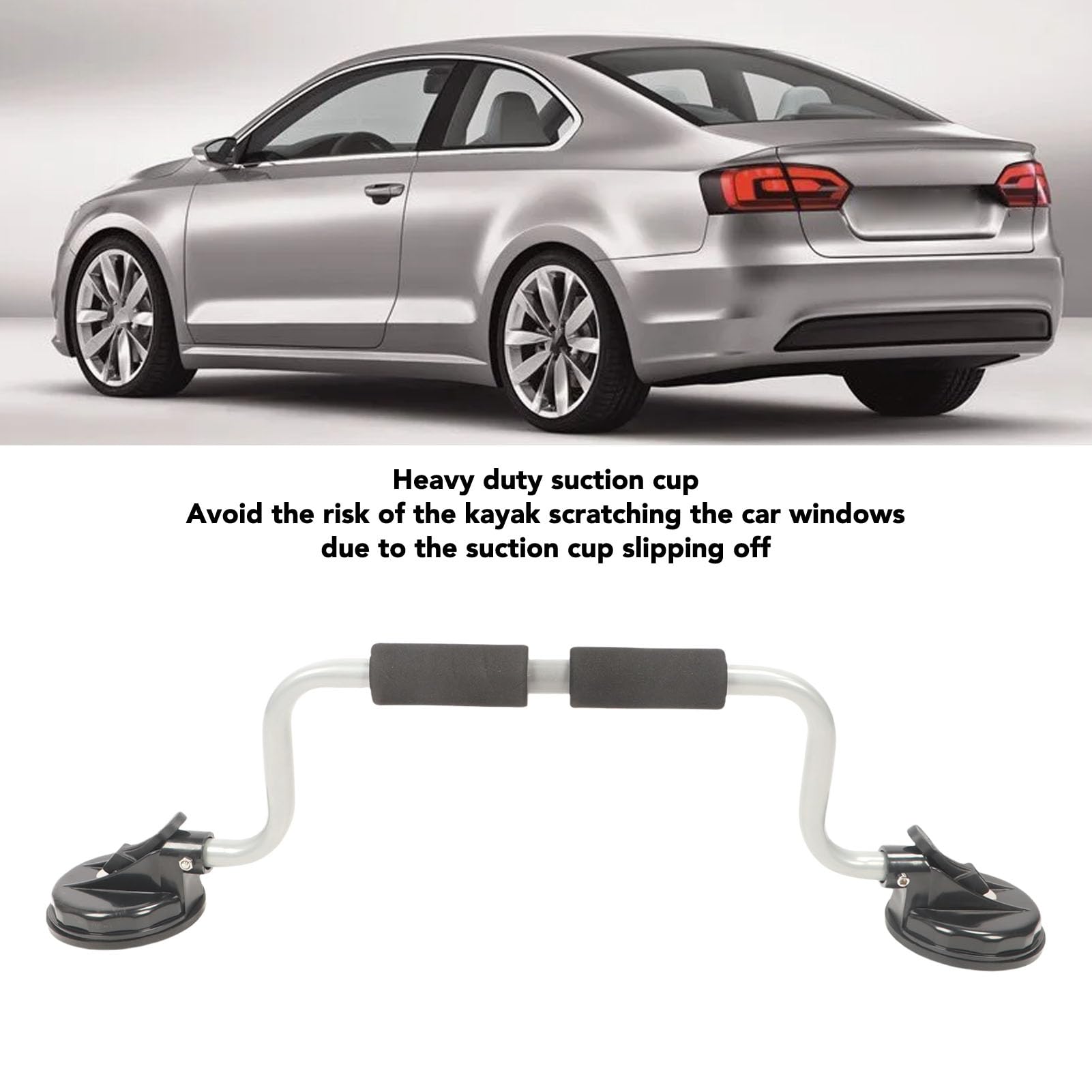 Cargador de Rodillos para Kayak, Soporte de Techo para Canoa con ventosas, Soporte de Metal para Barco, Soporte de Carga para Coche