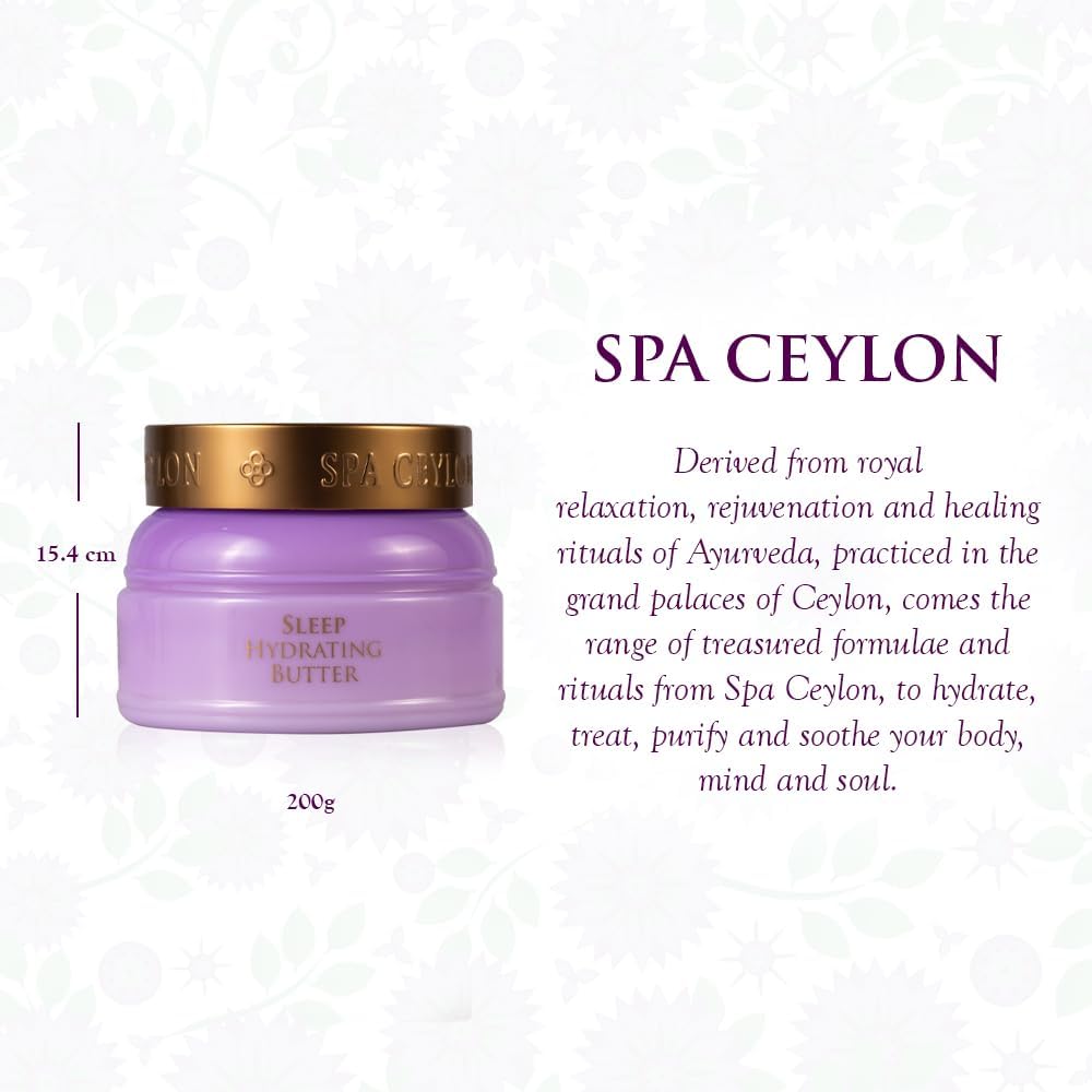 SPA CEYLON SLEEP Hydrating Butter | Calming Lavender & Ylang Ylang | Non-Greasy & Vegan | 200g - Image 2