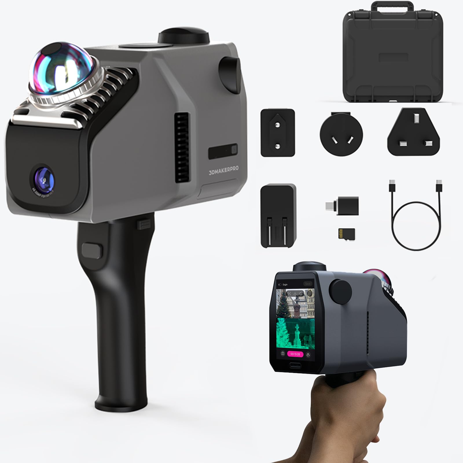 Eagle LiDAR Spatial Laser 3D Scanner - 360 Views 1x48MP 8K HDR Color Mapping SLAM Up to 140m Scan Range 2cm Accuracy for Environment Capture Reality Modeling Outdoor Indoor Surveying Construction-image-10