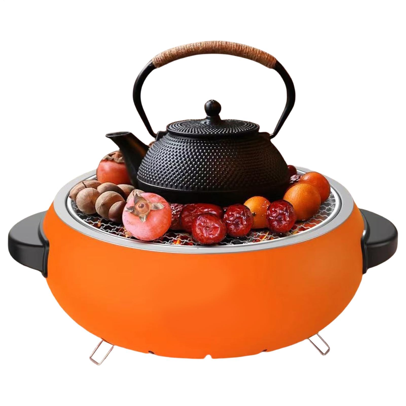 Przenośny grill Chal – narzędzie do grillowania ze stali nierdzewnej do gotowania na świeżym powietrzu, idealne do wędkowania, wędrówek, podwórka, patio i ogrodu