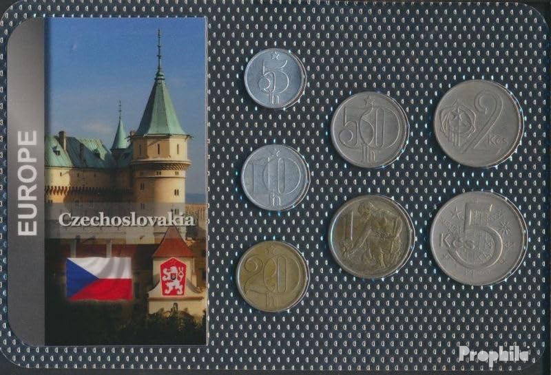Monedas de Checoslovaquia antiguos Haleru y Korun de Prophila para álbumes numismáticos