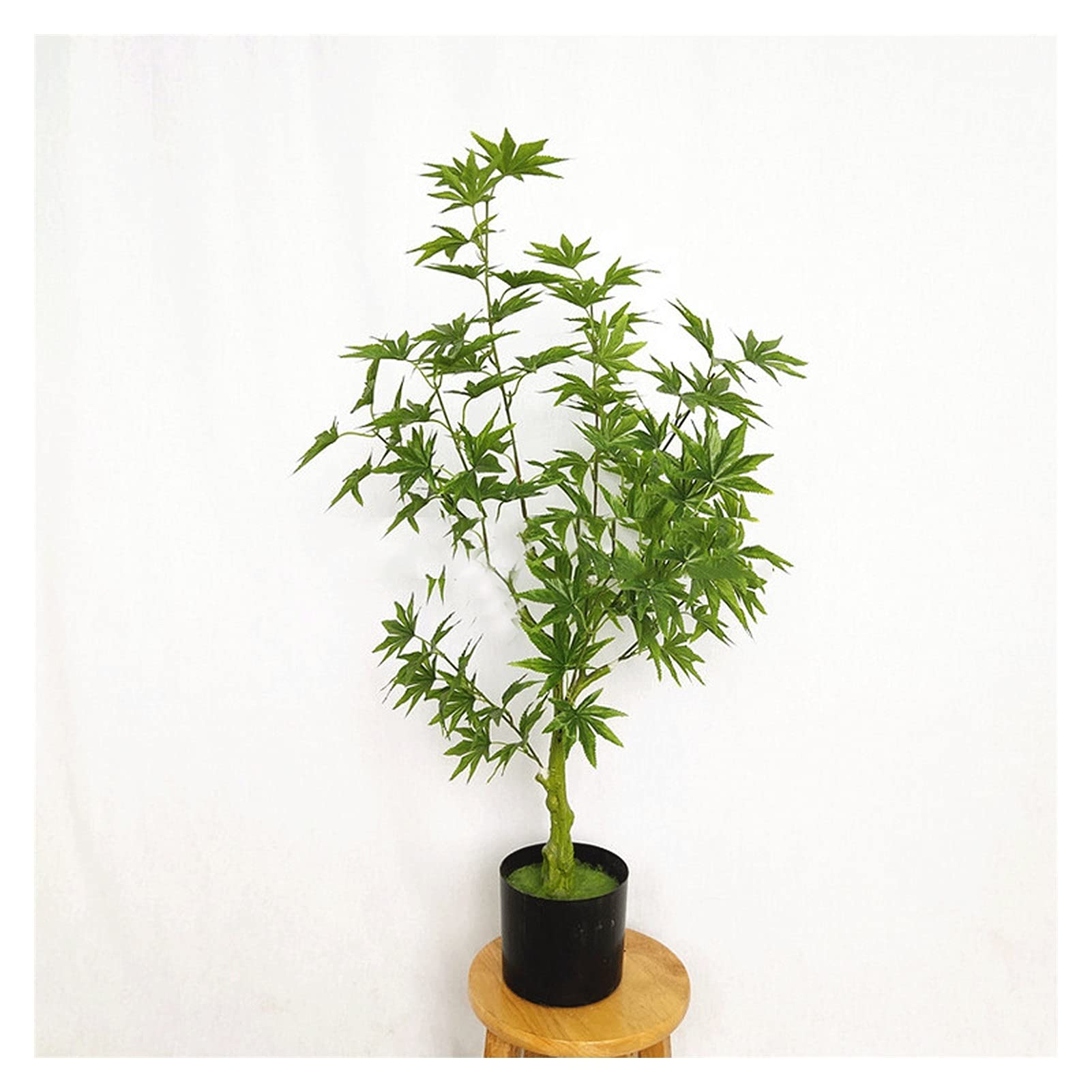IUokLU Bonsai Tree Potted Fake Plants Artificial Plastic Little Maple Plants for Home Office Desk Room Decoration Fake Plant