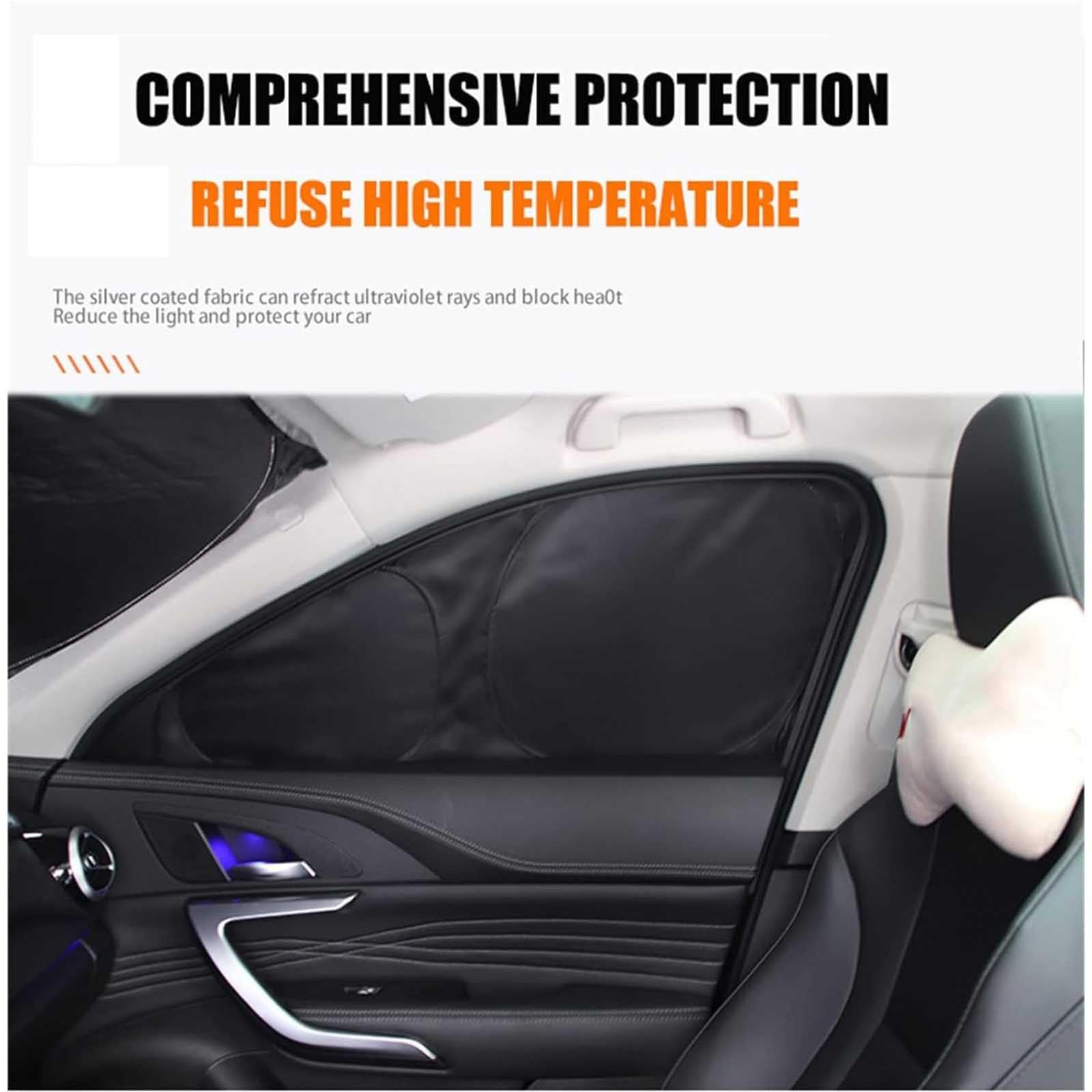 Pare-Soleil sur Mesure pour Toyota Verso 2009-2018, Anti-UV Protection Solaire, Rideaux d’Intimité Amovibles Accessoires Auto,8 PCS Full