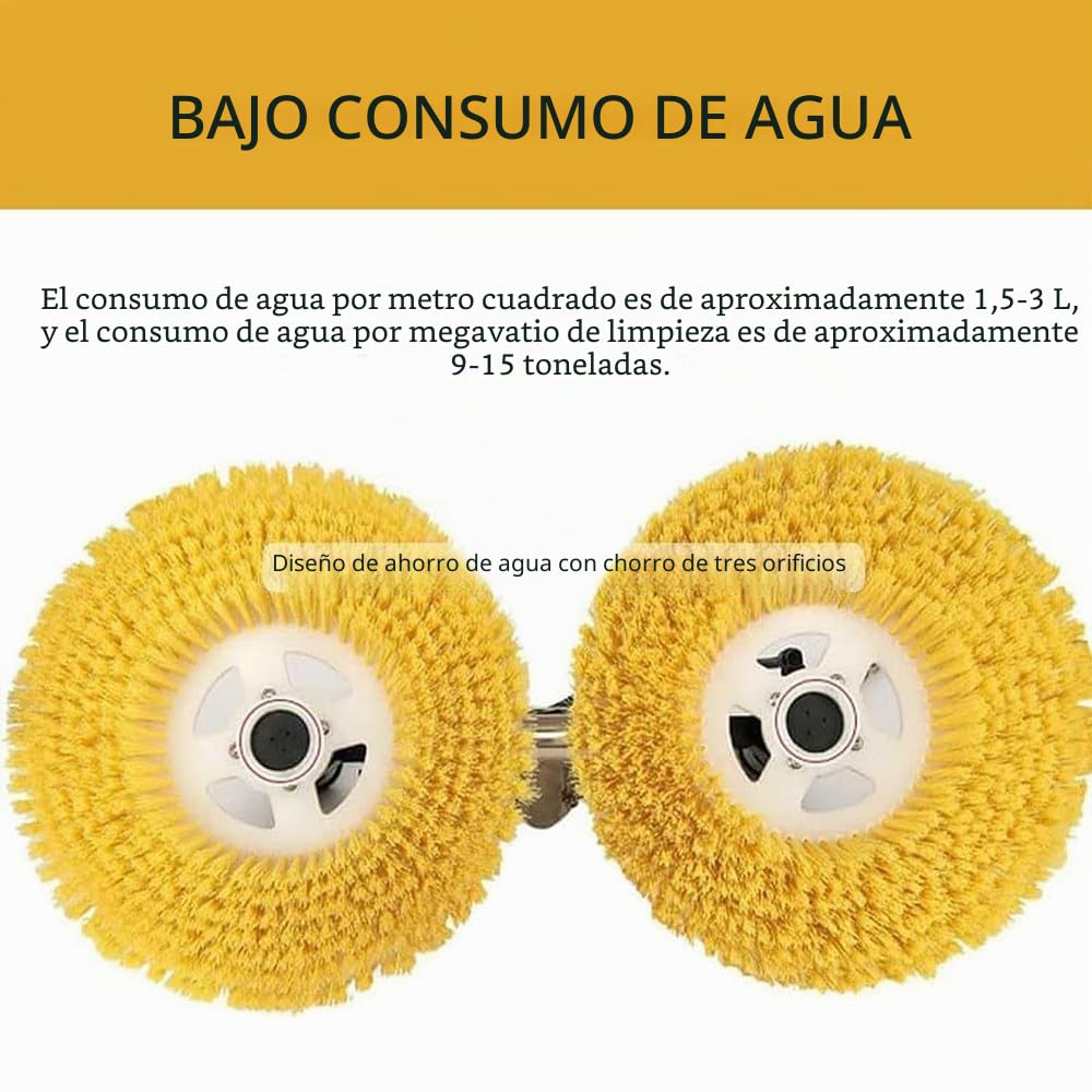 Cepillo Limpieza Paneles Solares,Cepillo para Paneles Solares Limpiando El Techo,Limpiador Placas Fotovoltaicas para La Limpieza Paneles Solares y Fotovoltaicos,Gpbb7.5M