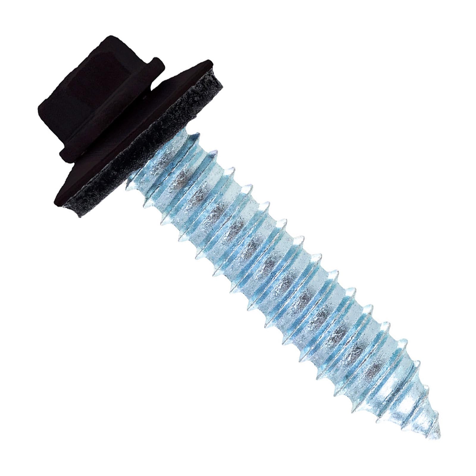 Fasteners Plus ST Fastening Tapping Steelbinder Metal to Metal #17 x 1-1/4" Black Screws with EPDM Rubber Washer, 250-Count - Designed for Roofing and