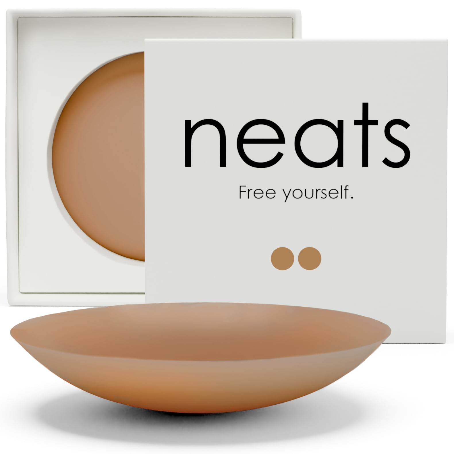 Neats Women's Almond Nipple Covers For Reusable & Hypoallergenic Silicone Pasties, Adhesive Breast Petals (, 10Cm)