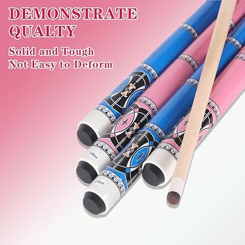 Miniatura 6 de Taco de Billar de Arce de 4858 Pulgadas, Taco de Billar Corto para Principiantes, Tacos de Billar de Arce Canadiense para Espacios Limitados, Taco