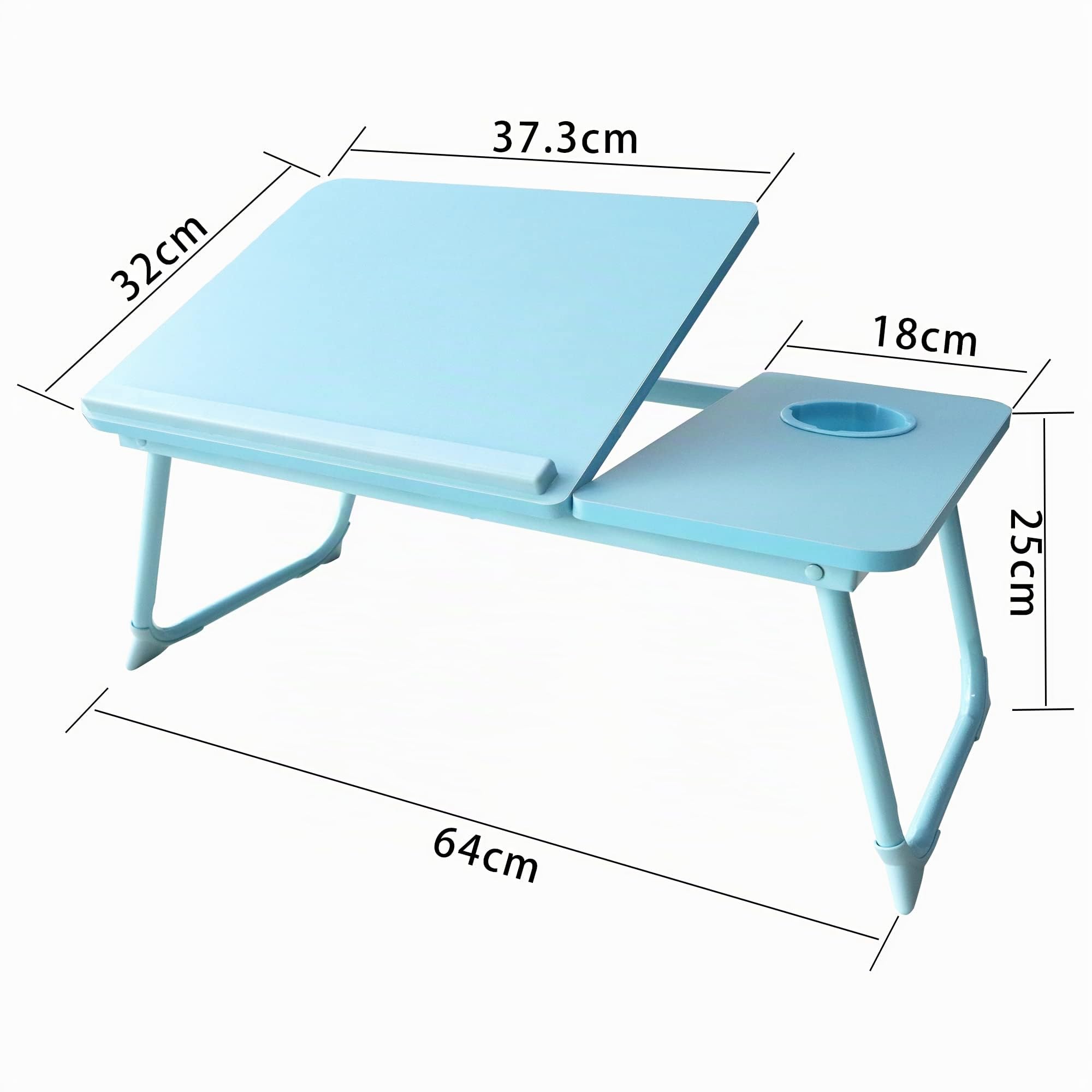 Scrivania per computer portatile, tavolo da letto con gambe pieghevoli e fessura per tazze, supporto per lettura, notebook, vassoio per colazione, letto, vassoio per libri, per divano, letto,