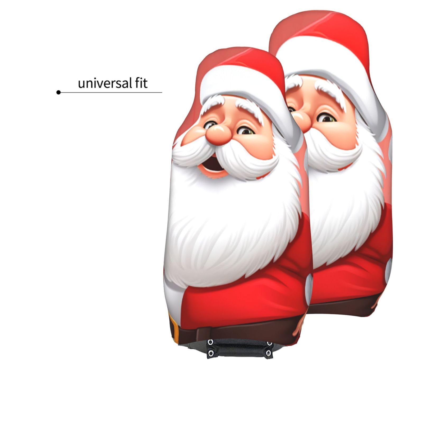 Set di 2 coprisedili anteriori per auto, lavabili, con stampa di Babbo Natale, universali, per sedili anteriori, adatti per accessori auto