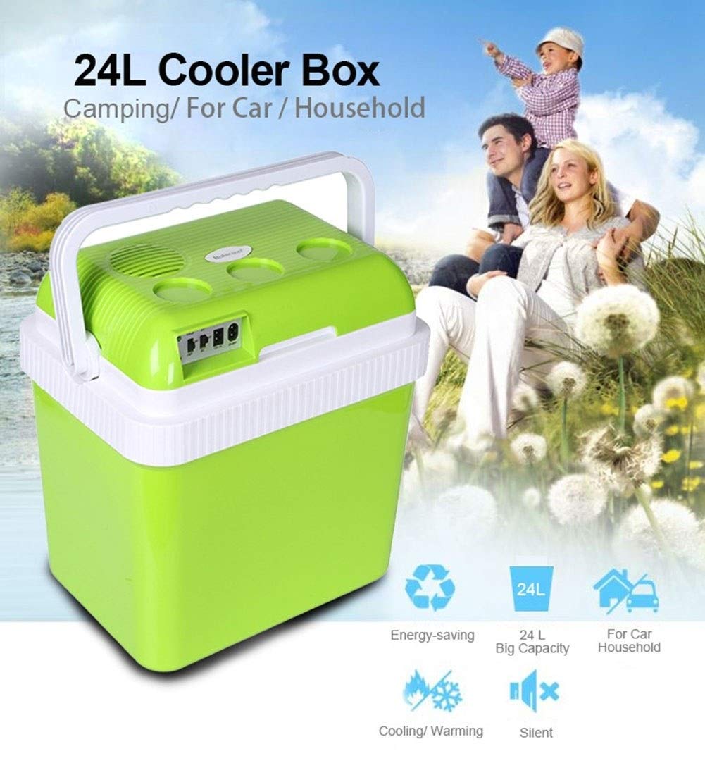 Frigo Portatile, Mini Frigorifero per Auto da 24L, Congelatore per Macchina Elettrico Caldo E Freddo, 12/220 V per Campeggio, Viaggi, Picnic e Auto