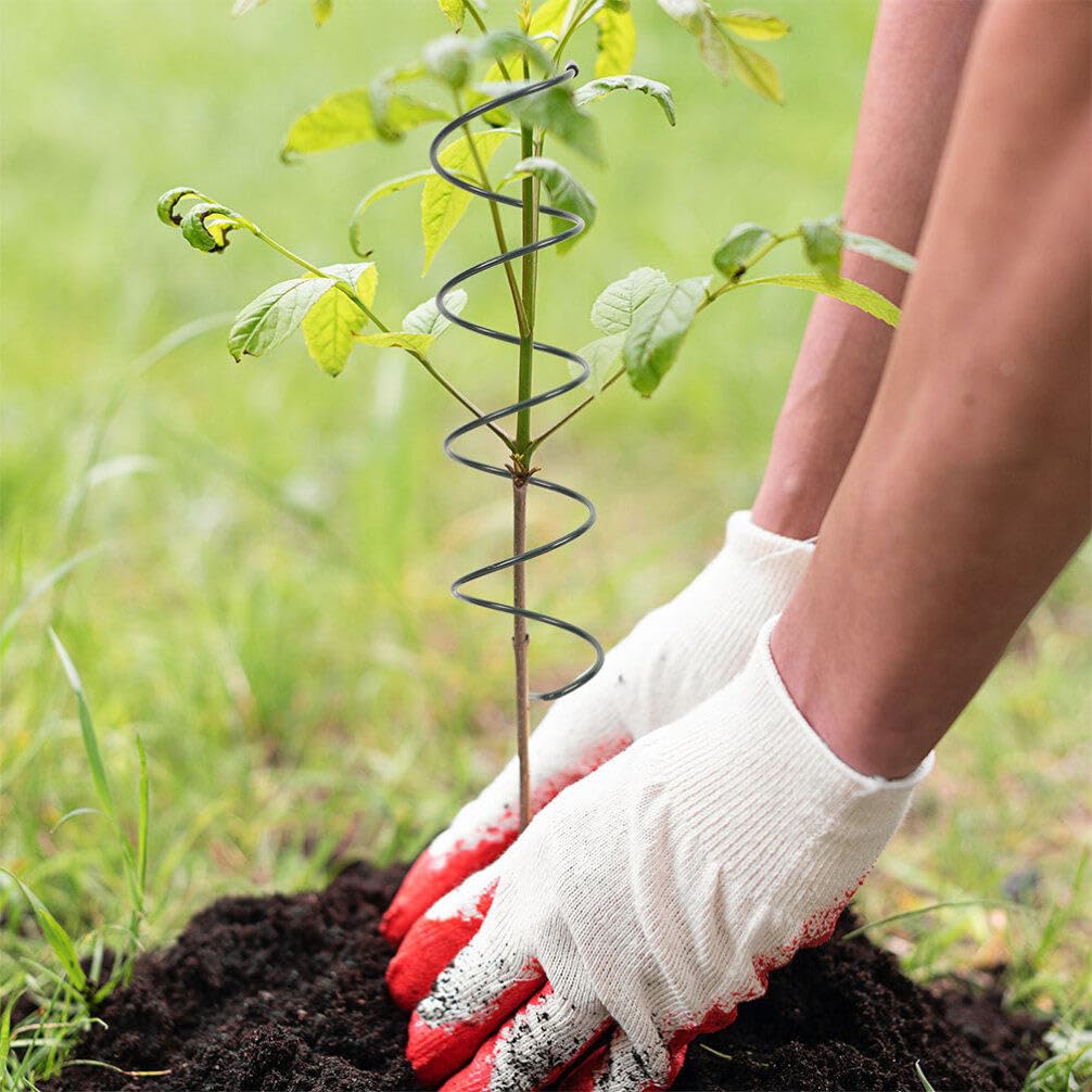 Happyyami 8pièces Support De Plante Torsadé Métal Lot de Tuteurs Spirales pour Plantes pour Jardinage Renforcement De Tiges Unique De Hauteur