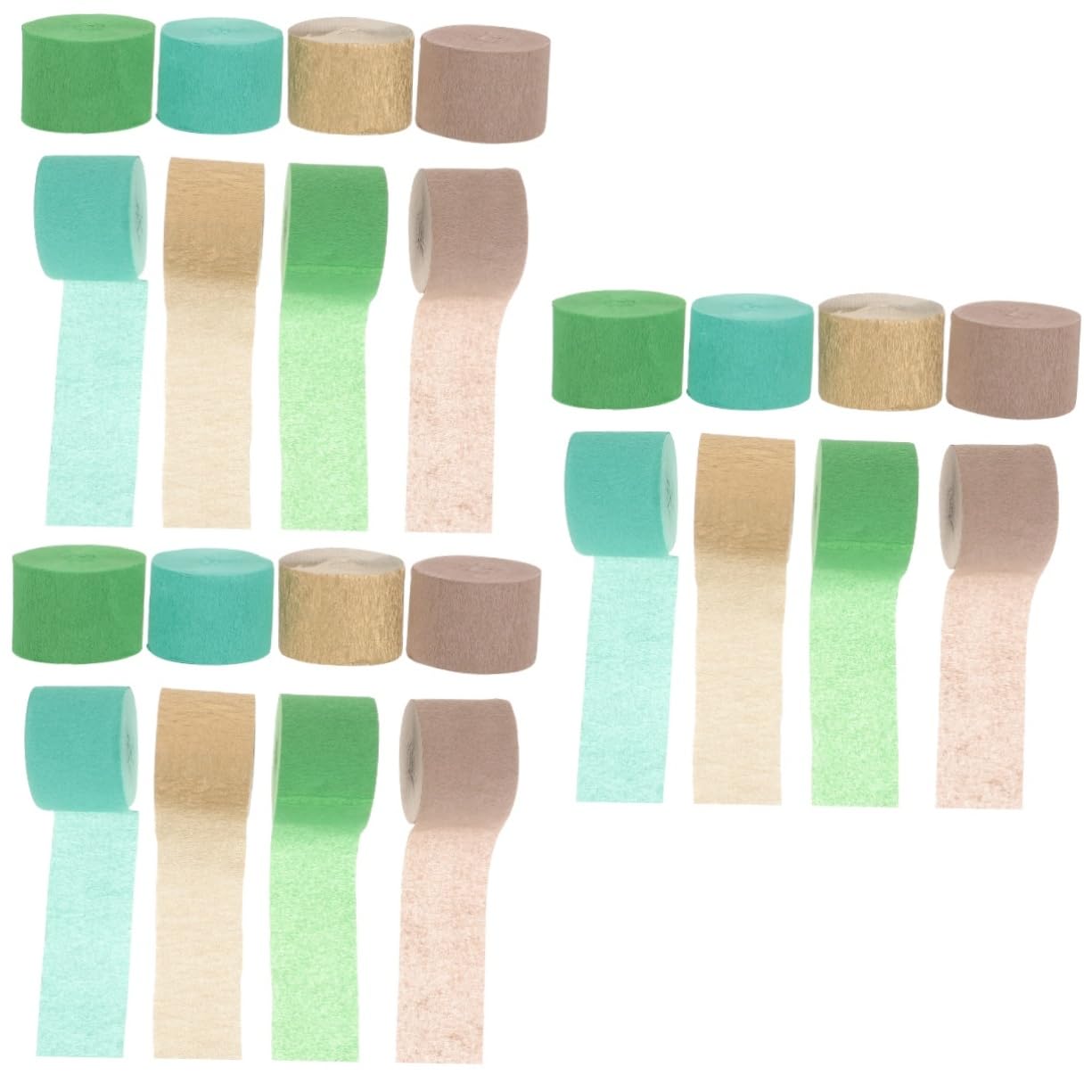 TEHAUX 24rouleaux Crépon Papier Pour Décorations De Fête Accessoires De Streamers Pour Anniversaires Et Mariages Décorations De Fête Papier
